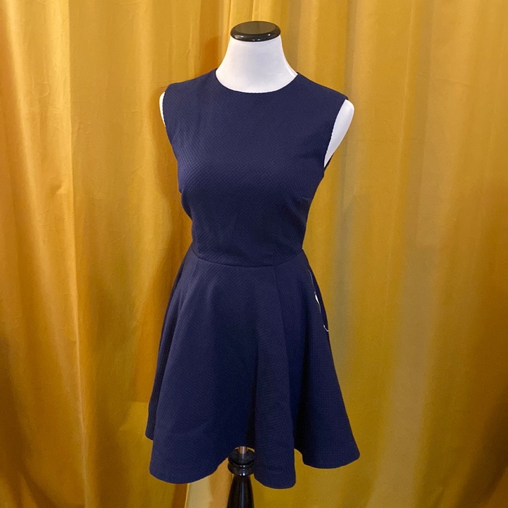 NWT ASOS Navy Blue Sleeveless A-line Skater Dress Sz 4